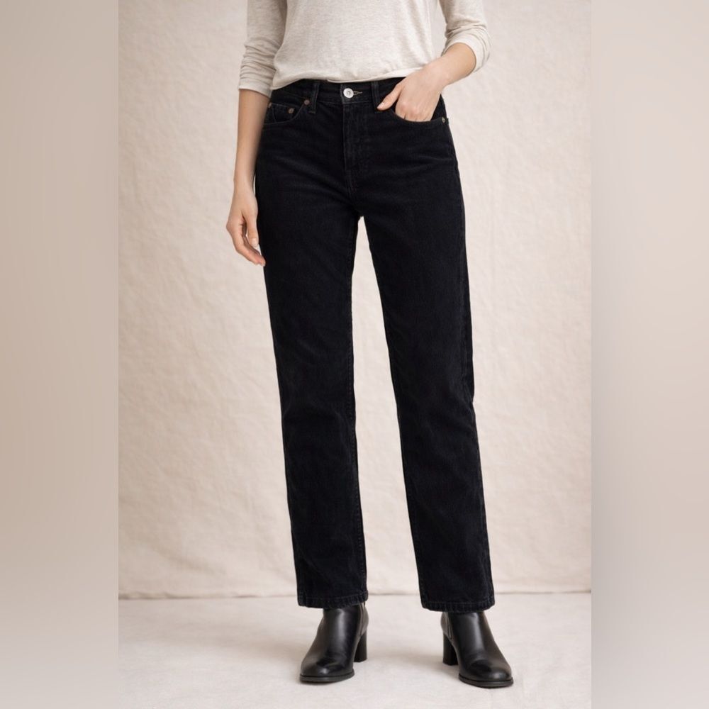 Lucky Brand Black Straight Leg Corduroys 100% Cotton